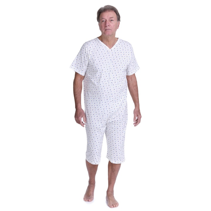 Ferrucci Comfort inkontinencia pizsama, hátul cipzáras, rövid ujjú, nadrág, L