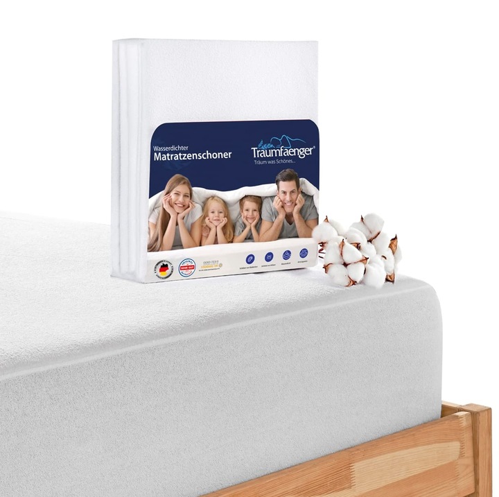 Vízálló Matracvédő És Nedvesség Elleni Védelem 120X200 Cm, Oeko-Tex® Standard 100, Pamutból Készült És Gumis Rögzítés: Inkontinencia Abszorbens És Matracvédő, Ágynemű Helyett Is Használható