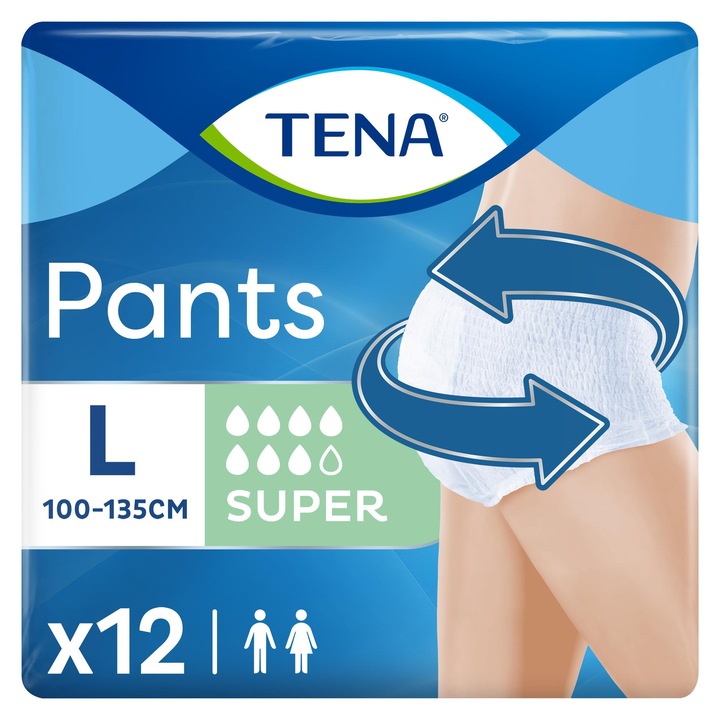 Tena Pants Super L eldobható pelenkabetét, 48 darabos szett, fehér, légáteresztő