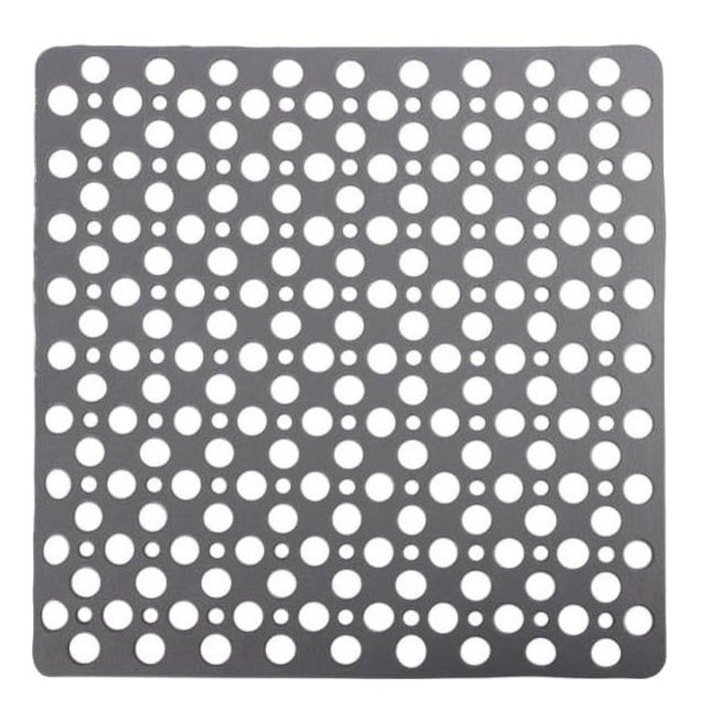 Covoraș de duș 7VSTOHS, anti-alunecare, ventuze, gri, 53x53cm