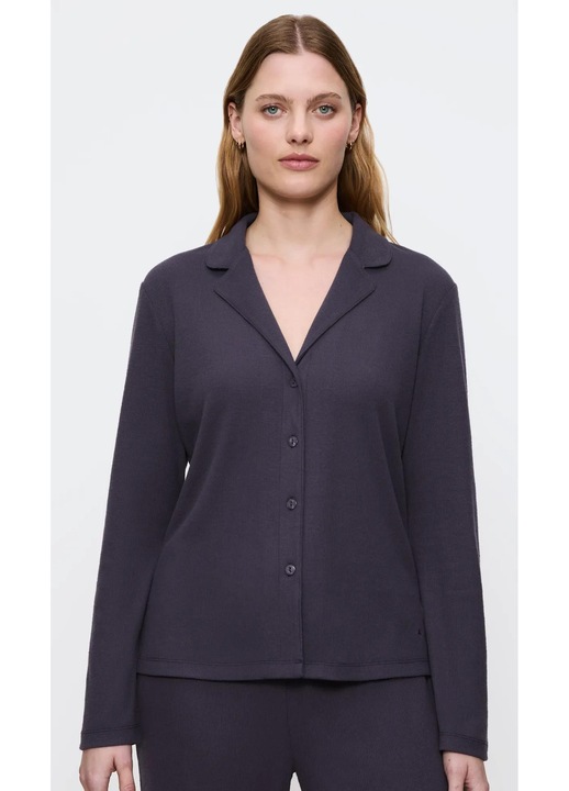 Bluza pijamale dama, Triumph, top cu maneca lunga, material moale, negru, poliester/viscoza, L INTL