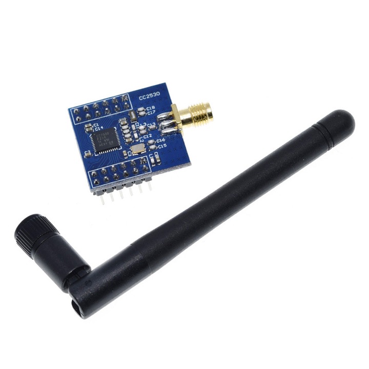 Modul transceiver wireless Zigbee CC2530, UART 2.4GHz cu antena pentru ...