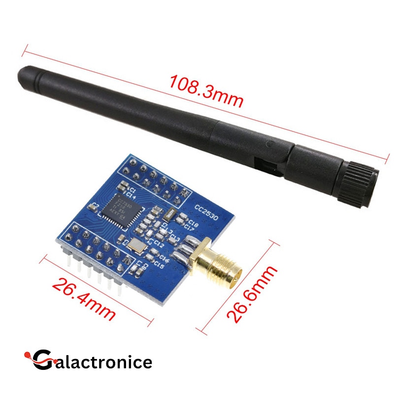 Modul transceiver wireless Zigbee CC2530, UART 2.4GHz cu antena pentru ...