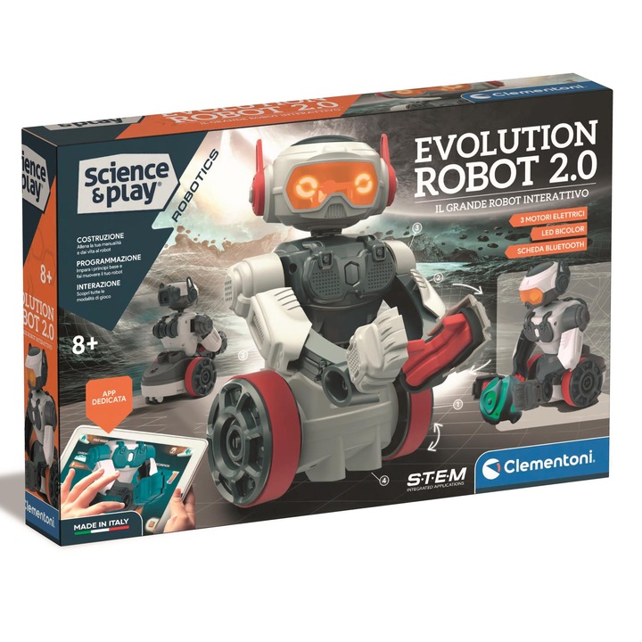 Robot de jucarie Clementoni Evolution 2.0, multicolor