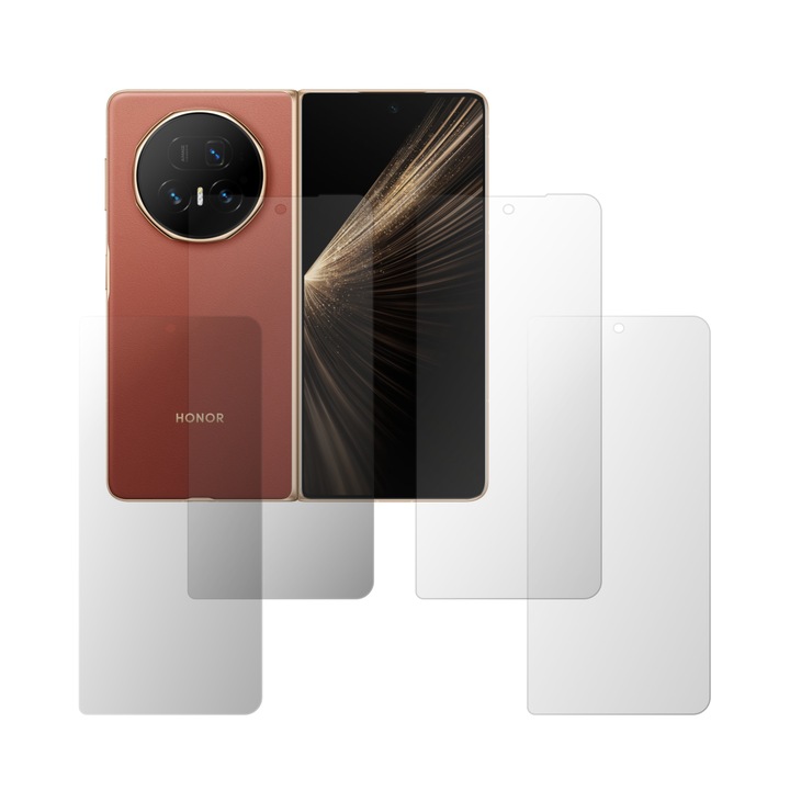 Комплект от 4 протектора за екран Folie24, за Honor Magic V5, 2X ултрапрозрачни + 2X матови, пълно покритие на дисплея и подходящи за калъф, самозалепващи се, гъвкави със саморегенерация