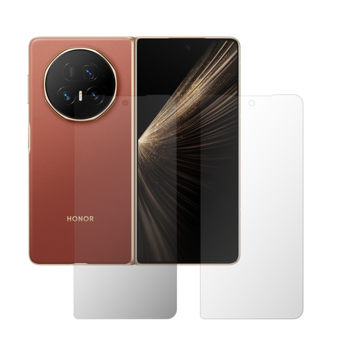 Комплект от 2X Folie24 протектори за екран, за Honor Magic V5, 1X ултрапрозрачни + 1X матови, покритие за цялото дисплей, самозалепващи се, гъвкави със саморегенерация