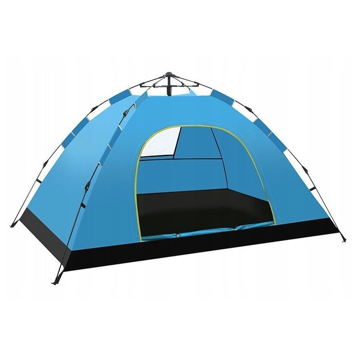 Cort camping eCarla BAL12N, 2-3 persoane, albastru, 200x140x115cm, set complet
