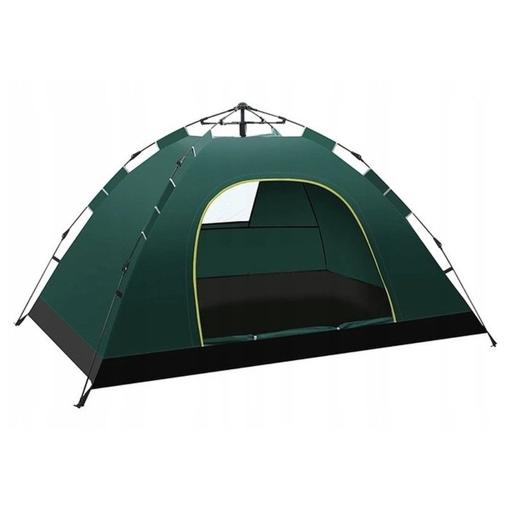 Cort camping eCarla BAL12N, 2-3 persoane, verde, 200x140x115cm, set complet