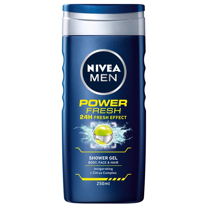 Nivea Men Power Fresh Tusfürdő, 250ml