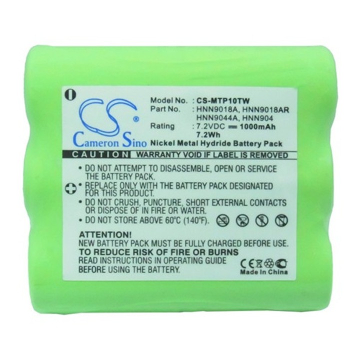 Cameron sino ni-mh akkumulátor, 7.2v, 1000mAh, kompatibilis motorola 6060937h01 zöld-vel