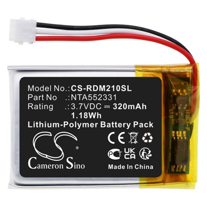 Cameron sino li-polymer akkumulátor, 3.7v, 320mAh, kompatibilis rode nta552331 -vel
