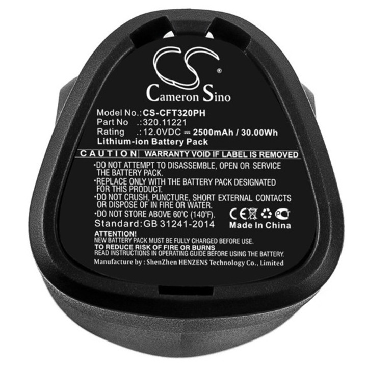 Cameron sino li-ion akkumulátor, 12.0v, 2500mAh, kompatibilis craftsman 320.11221 kompatibilis-vel
