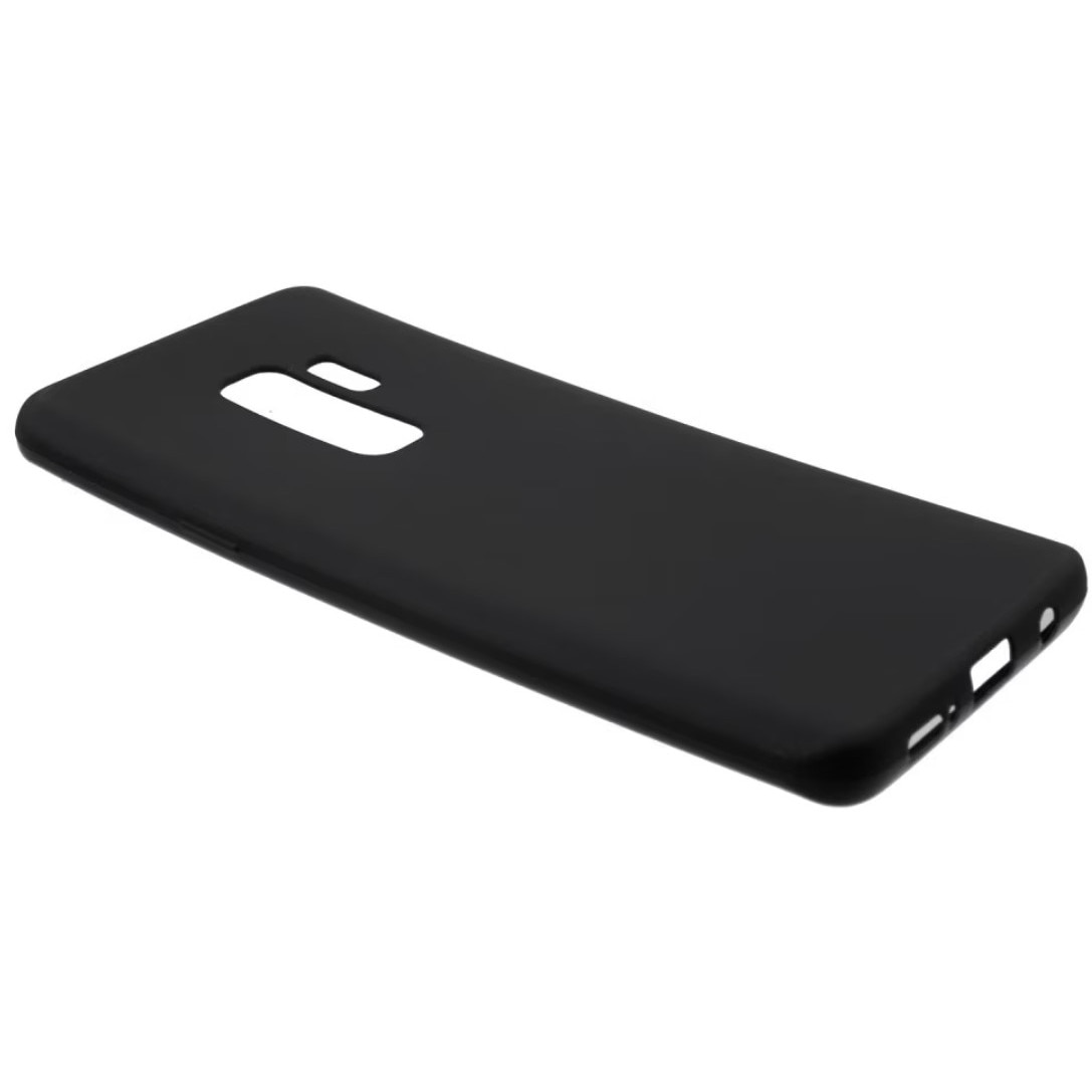 Husa Compatibila cu Samsung Galaxy S9 PLUS, Matte TPU, Soft Silicone Premium, Microfibra in interior ( catifea ), Negru