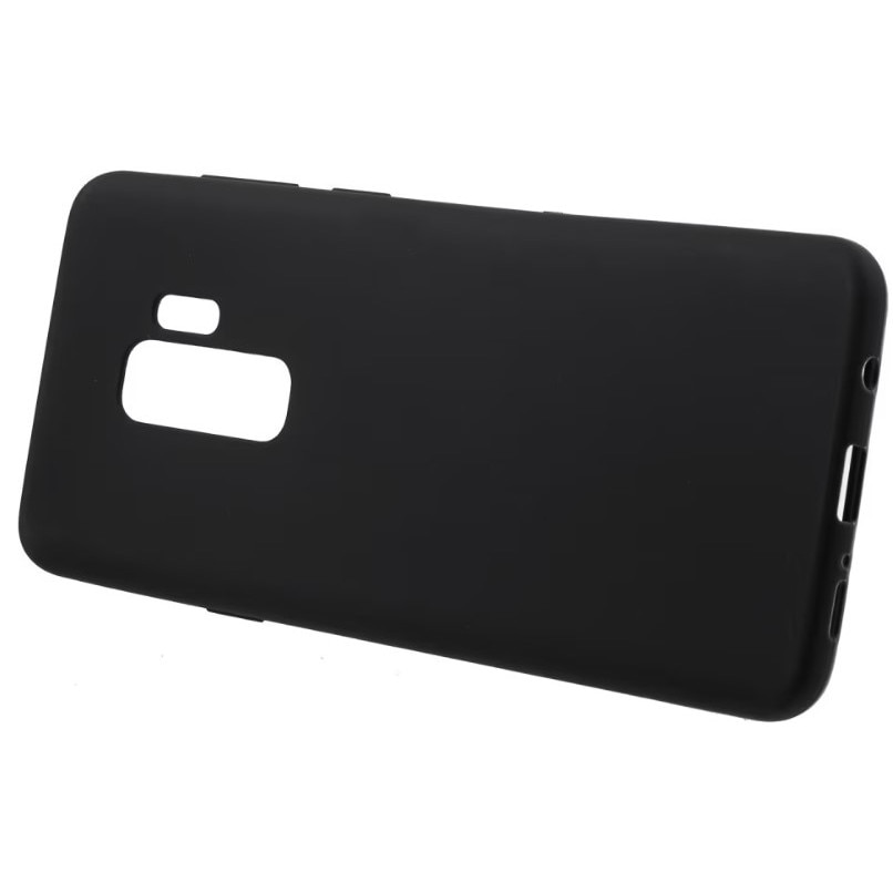 Husa Compatibila cu Samsung Galaxy S9 PLUS, Matte TPU, Soft Silicone Premium, Microfibra in interior ( catifea ), Negru