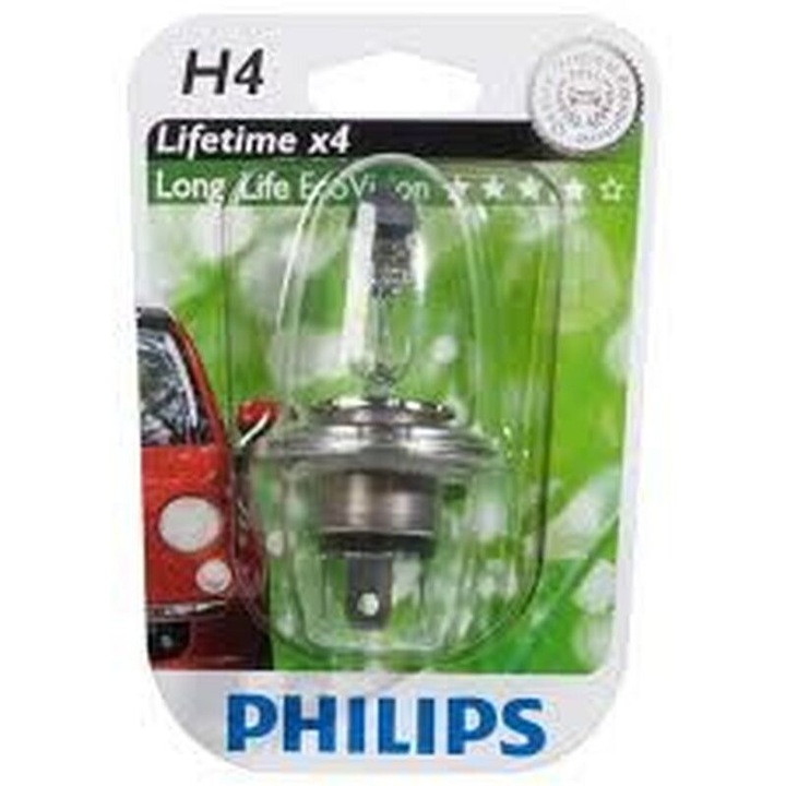 Bec auto, Philips H4, LongLife EcoVision 12V 60/55W