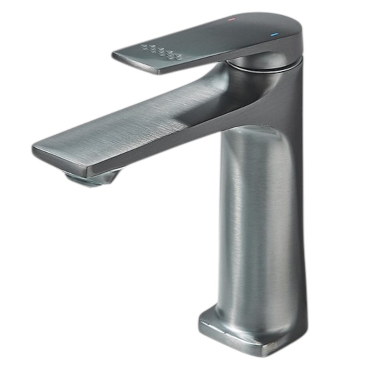 BisDesign® Fürdőszobai Mosdó/Kád Csaptelep, Prémium Anyag, Modern Stílus, Szürke Felület, 17 cm Méret