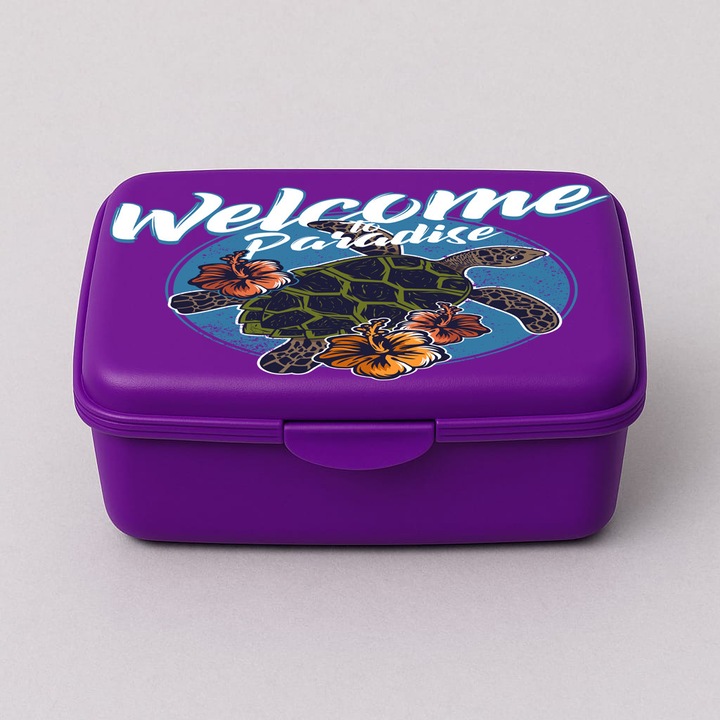 Caserola din plastic mov cu model, 1l