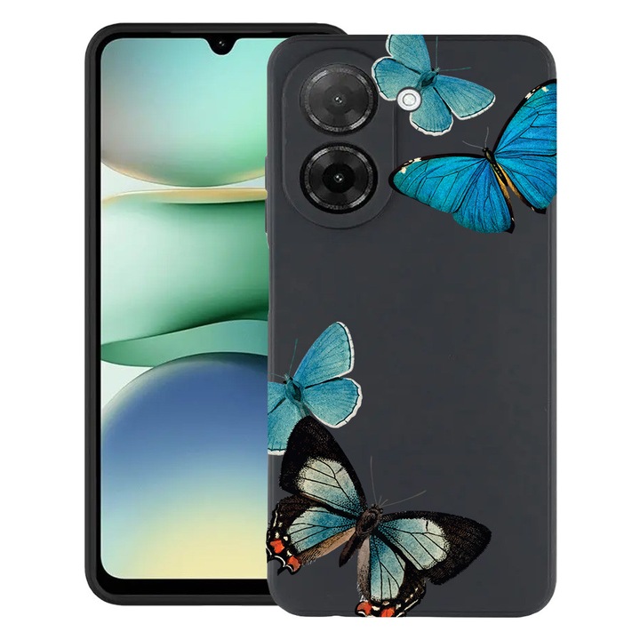 BestCase® Husa TPU Ultra Slim Compatibila cu Xiaomi Redmi A5 ( 171 MM ), Beautiful Blue Butterflies, 3128370 B 991