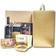 Pachet cadou asortat, CADOURI PREMIUM®, model Gold Classic, cu vin rosu Premiat Cabernet Sauvignon, cafea italiana si o varietate de specialitati de ciocolata pentru clipe speciale