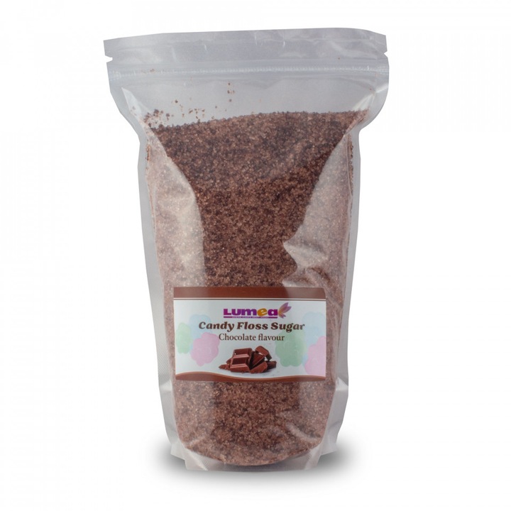 Zahar cu aroma ciocolata pentru vata de zahar, 1kg - Lumea