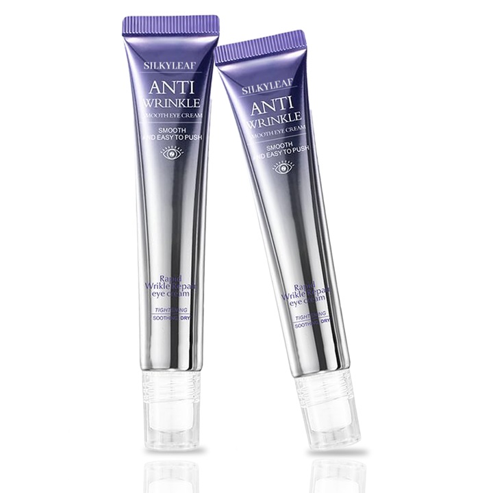 Szemkörnyékápoló szérum 8% glicerinnel és 5% retinollal, hialuronsavval a ráncok, finom vonalak, sötét karikák és puffadtság gyors javítására, szemkörnyékápoló krém 360°-os masszázsgolyóval, 20g × 2