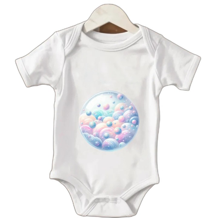 Body bebelusi cu maneca scurta, culoare Alb, marime 1-3luni