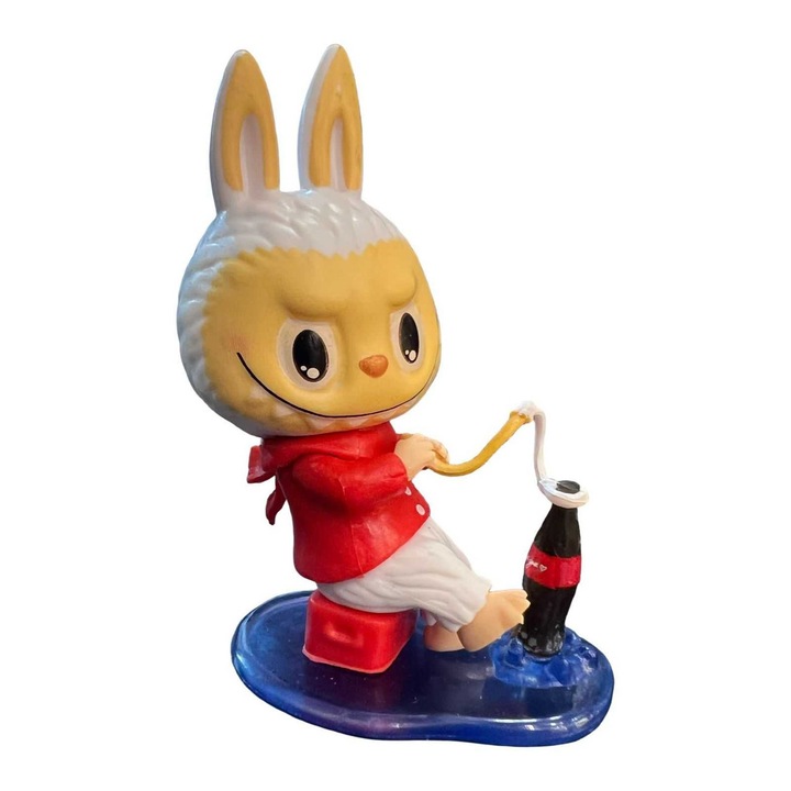 Set figurine Labubu Cola 9cm - editie limitata cu tematica racoritoare