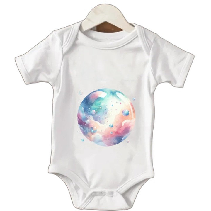 Body bebelusi cu maneca scurta, culoare Alb, marime 1-3luni