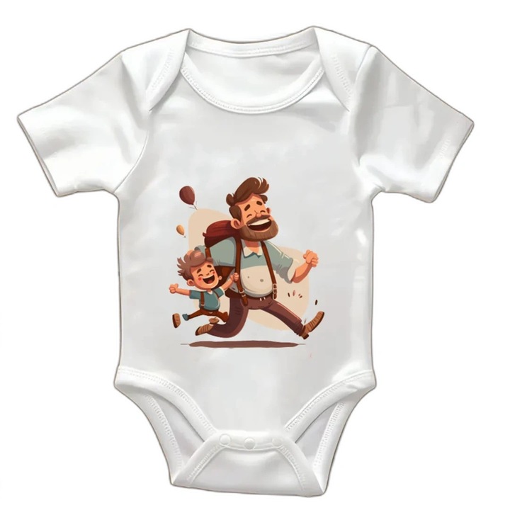 Body bebelusi cu maneca scurta, culoare Alb, marime 1-3luni