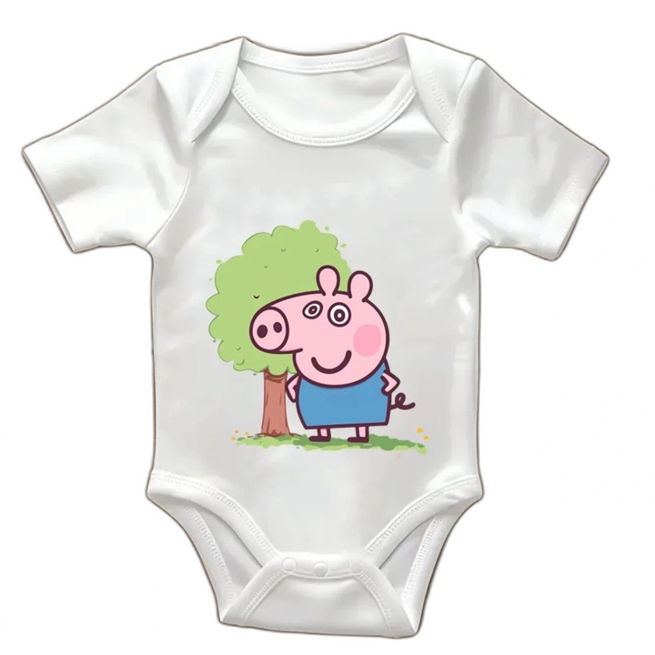 Body bebelusi cu maneca scurta, culoare Alb, marime 1-3luni