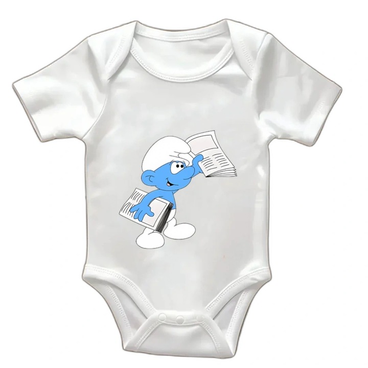 Body cu maneca scurta, 42796, Alb, One Size INTL