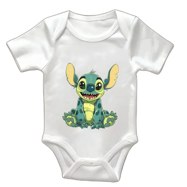 Body alb, maneca scurta - 36987, Alb, One Size INTL