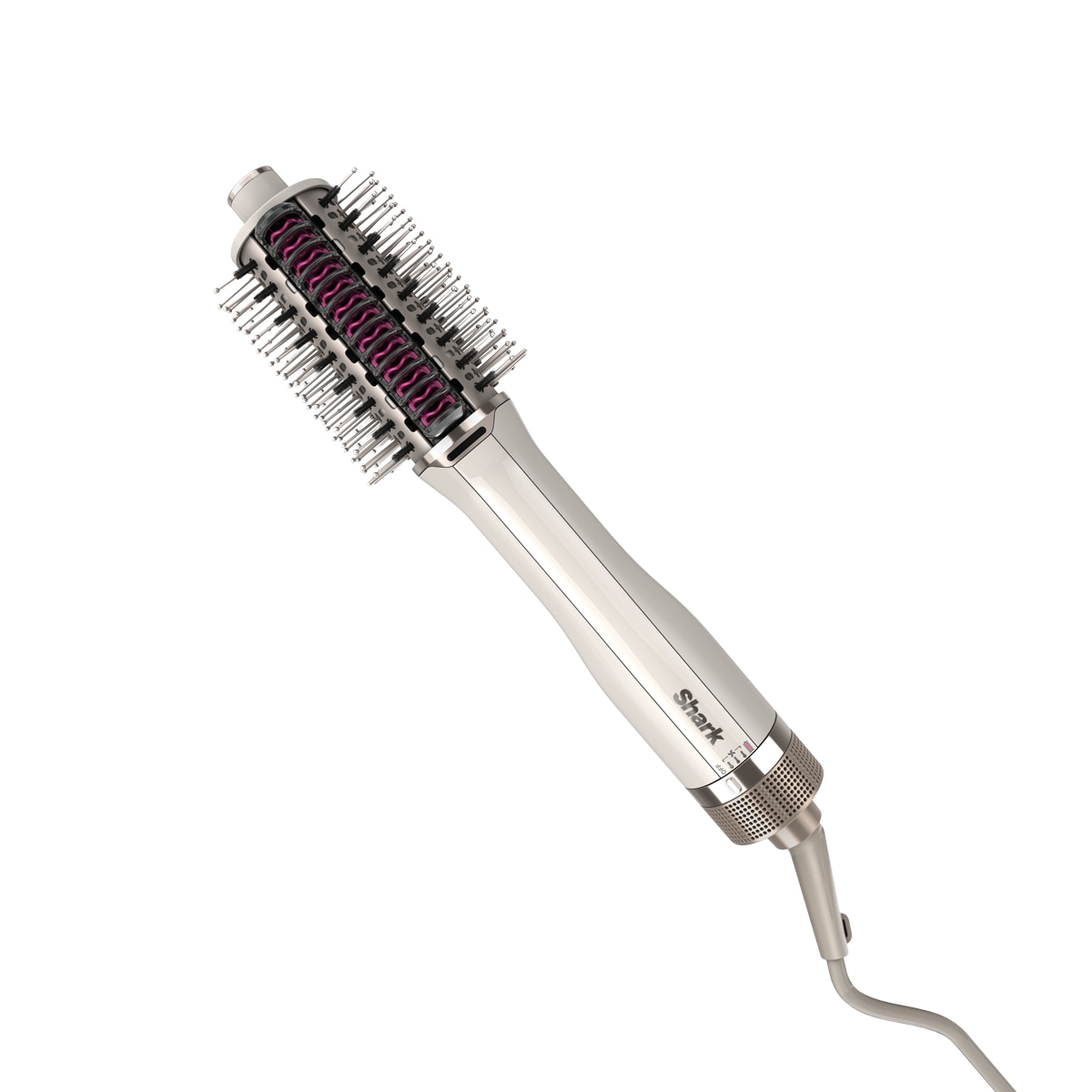 Perie cu aer cald Shark SmoothStyle HT202EU, 900W, 3 trepte de temperatura, mod par umed / par uscat, invelis ceramic, temparatura 50-215°C, culoare ivory