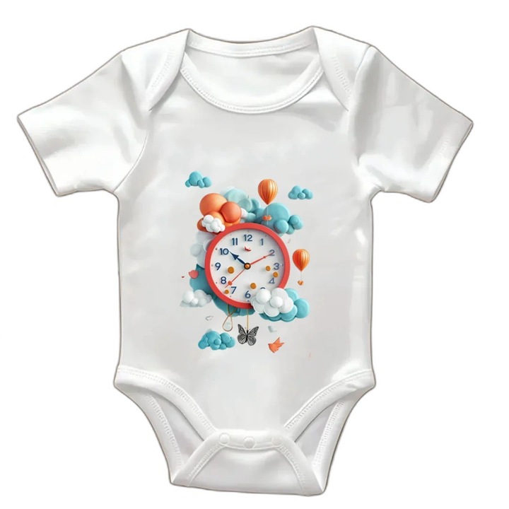 Body bebelusi cu maneca scurta, culoare Alb, marime 1-3luni