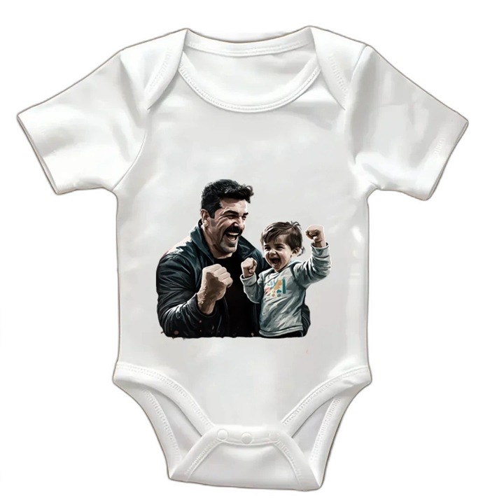 Body bebelusi cu maneca scurta, culoare Alb, marime 1-3luni