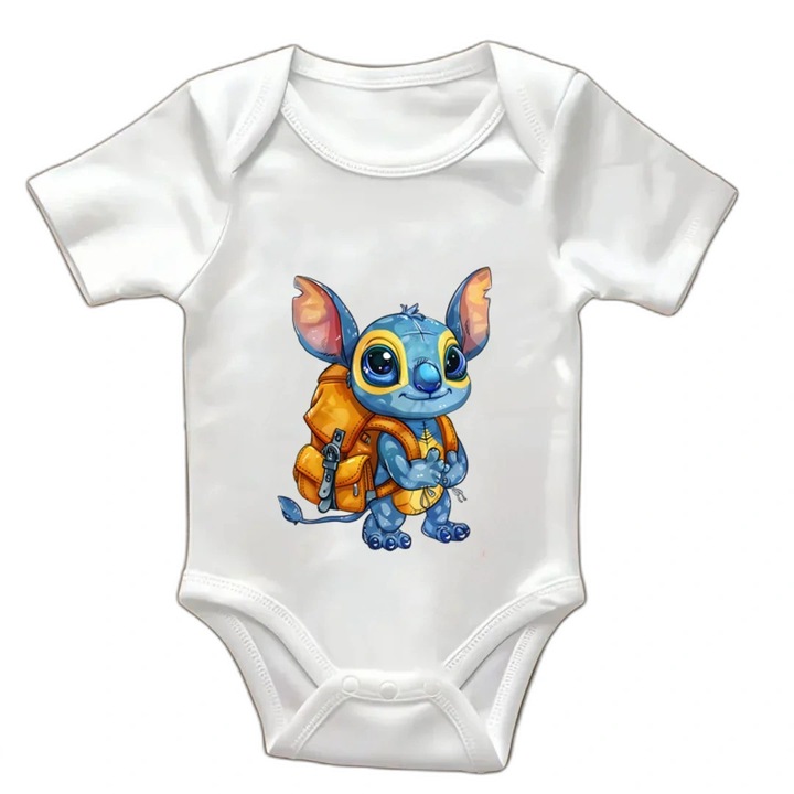 Body bebelusi cu maneca scurta, culoare Alb, marime 1-3luni