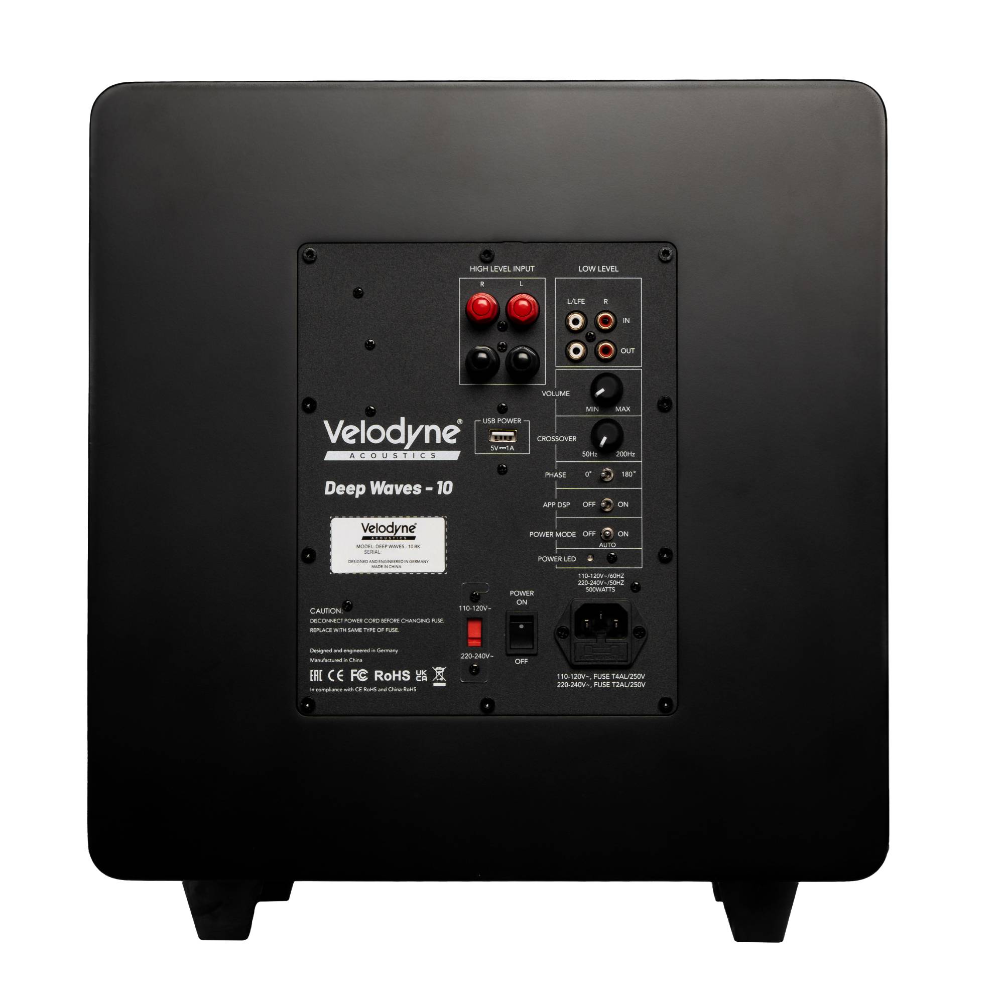 Subwoofer Velodyne Acoustics Deep Waves 10'', Negru