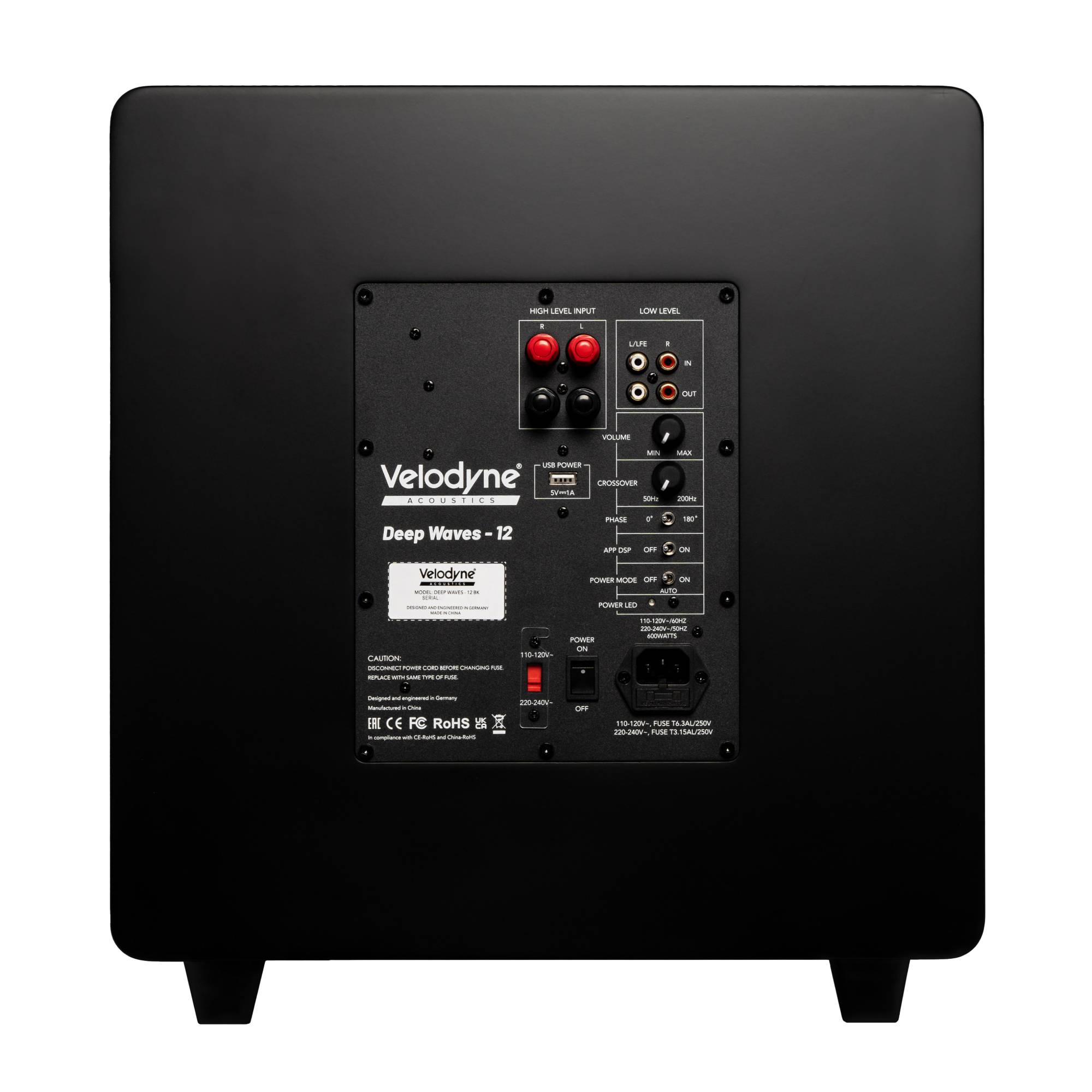 Subwoofer Velodyne Acoustics Deep Waves 12'', Negru