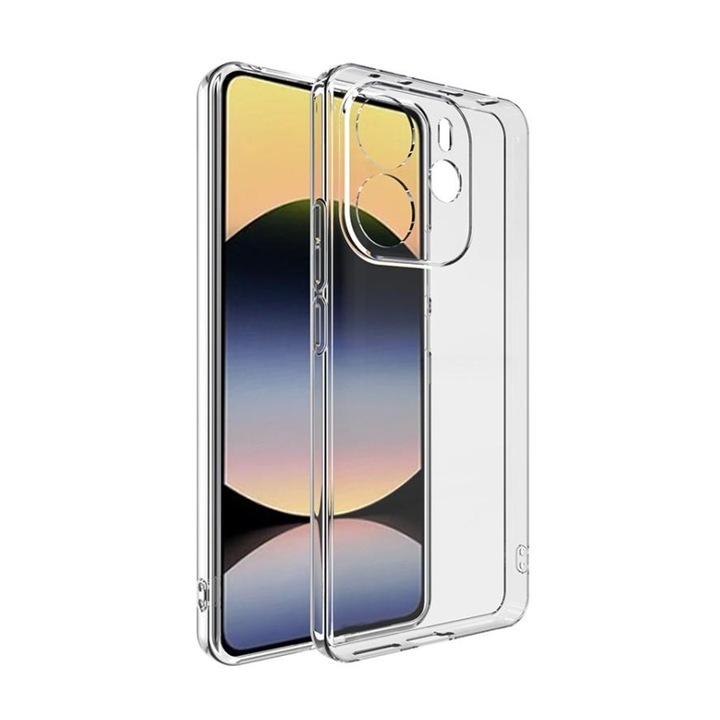 Telefontok kompatibilis Xiaomi Redmi Note 14 5Gtelefonnal - 2mm-es átlátszó szilikon hátlap tok