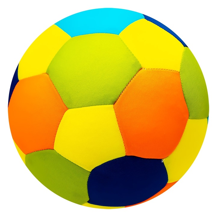 Jucarie Minge material textil cu granule, 16x16x23 cm, Multicolor / Galben