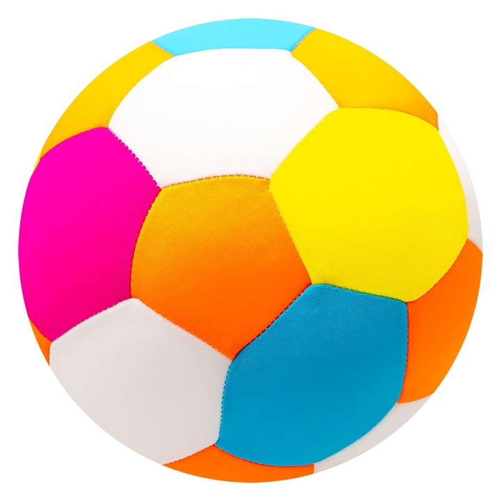 Jucarie Minge material textil cu granule, 16x16x23 cm, Multicolor / Roz