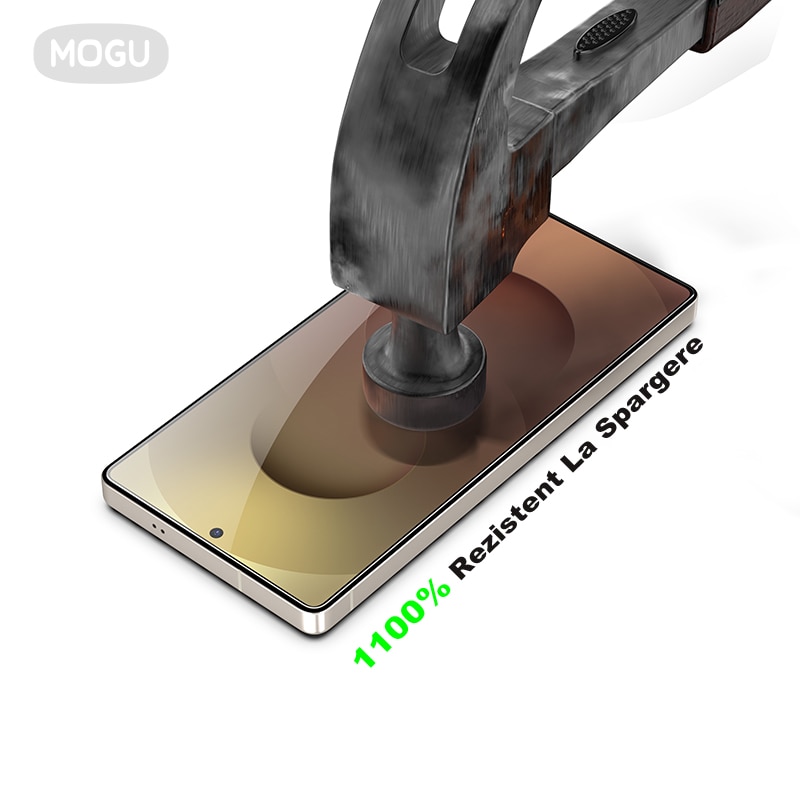 Folie Protectie Telefon, Folie Sticla MOGU Pentru Samsung S25/S24, Protectie Profesionala Ecran 3D, Full Cover, Anti Zgarieturi, Ultra HD, Vine cu un Dispozitiv Simplu de Instalare Pentru o Pozitionare Precisa, Transparenta