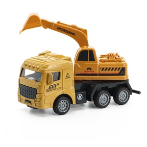 Excavator de jucarie, Askato, Plastic, Multicolor, 18x27x13cm, 3