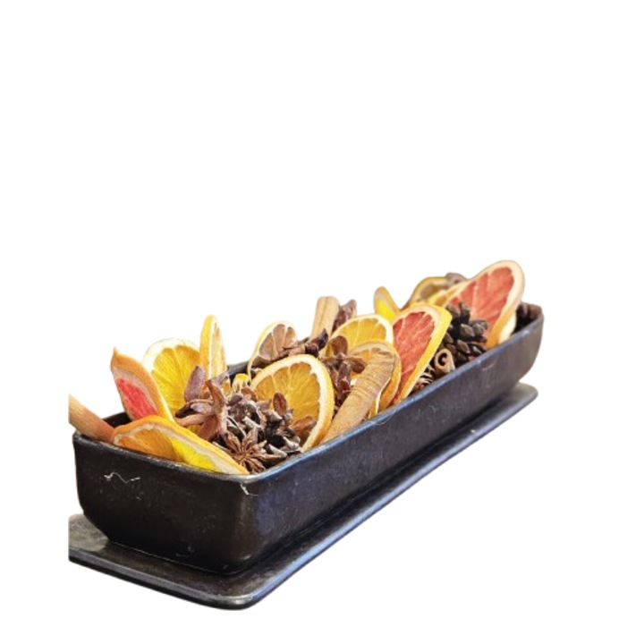 Fructe uscate pentru decor, scortisoara, anason stelar, conuri de brad, felii portocala, grapefruit