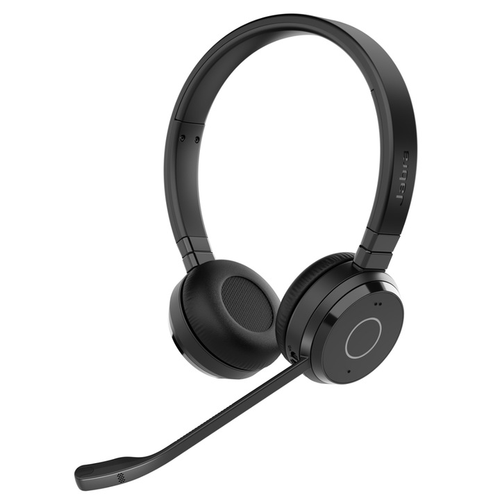Casti Stereo Jabra Evolve 65 TE MS, Microfon Negru