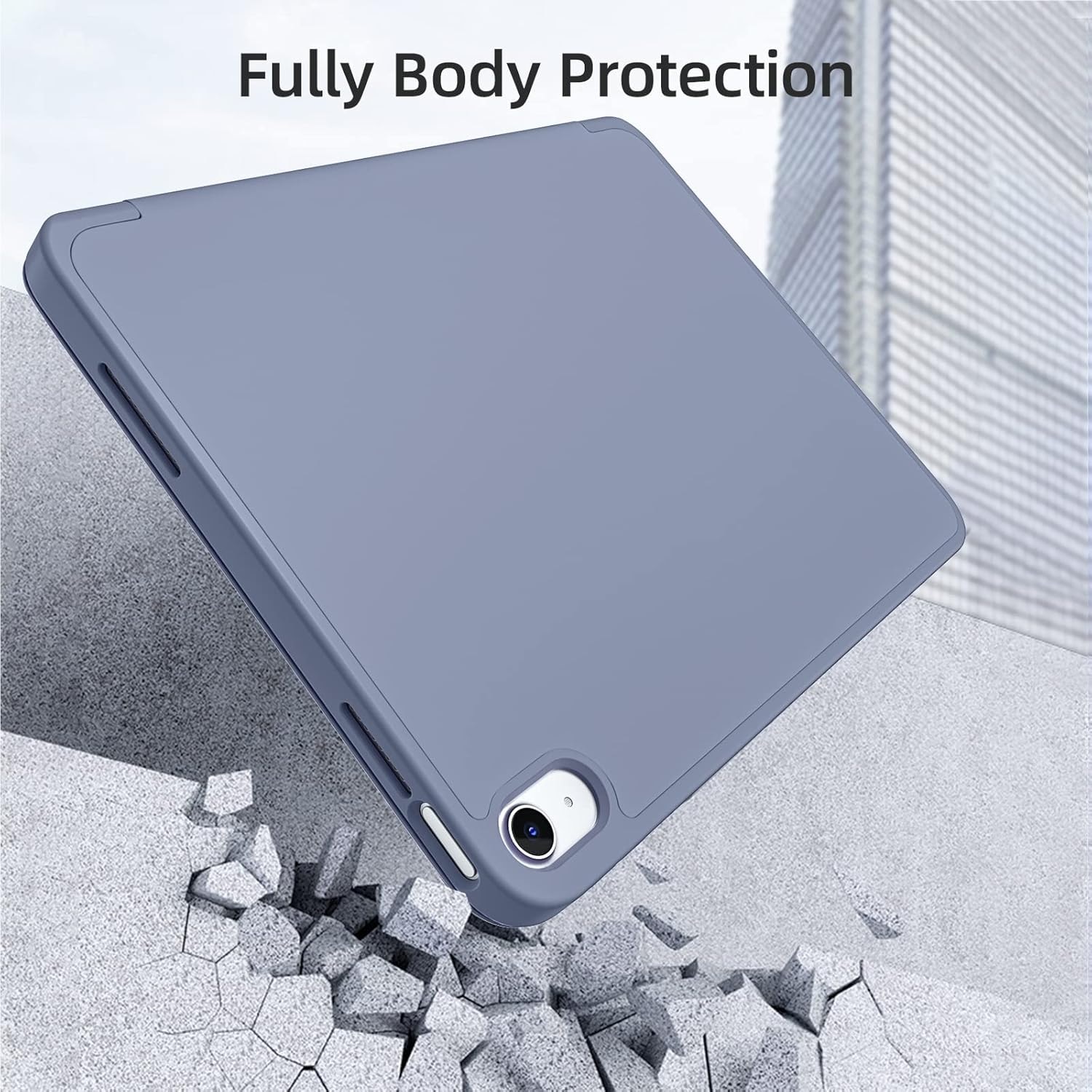 Husa tableta iPad Air 11 inch 2024 M2/ iPad Air 5/4 (2022/2020 10.9 inch) cu Auto Sleep Wake Albastru Navy