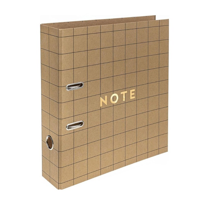 Папка, Netuno, Kraft GEO, Идеална за офис, За организиране на документи, A4, 75 мм, Бежова