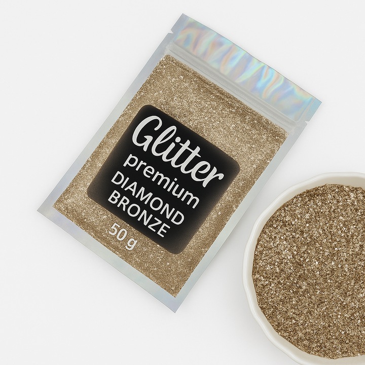 Glitter Diamond Bronze 50gr, sclipici decorativ bronz premium