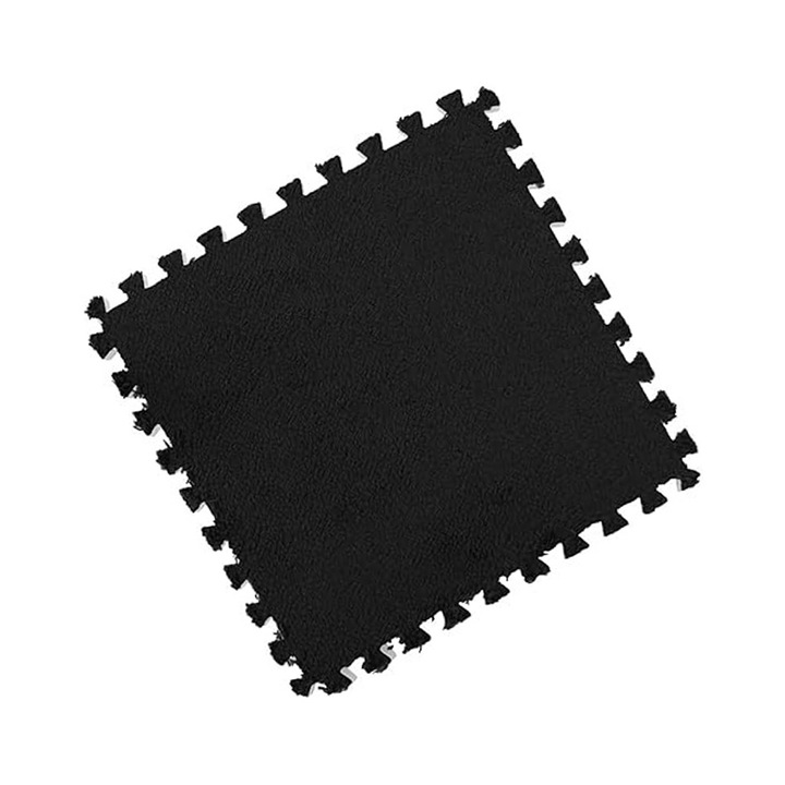 Детска постелка за игра, тип пъзел, Comando Kids 10 части, пяна EVA, неплъзгаща се, може да се пере, мека, пухкава, лесна за конфигуриране, персонализируема форма и дизайн, интерактивна, размер/бройка 30 x 30 x 1 см, черна