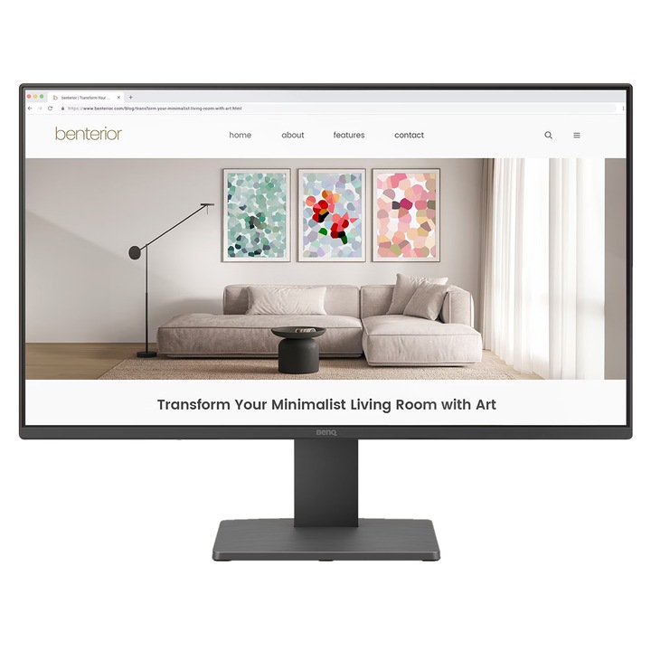 Монитор, 23.8" BenQ GW2491, IPS, 1920x1080, 250 nits, 5 ms, 99% sRGB, Anti-Glare 9H.LNELJ.LBE